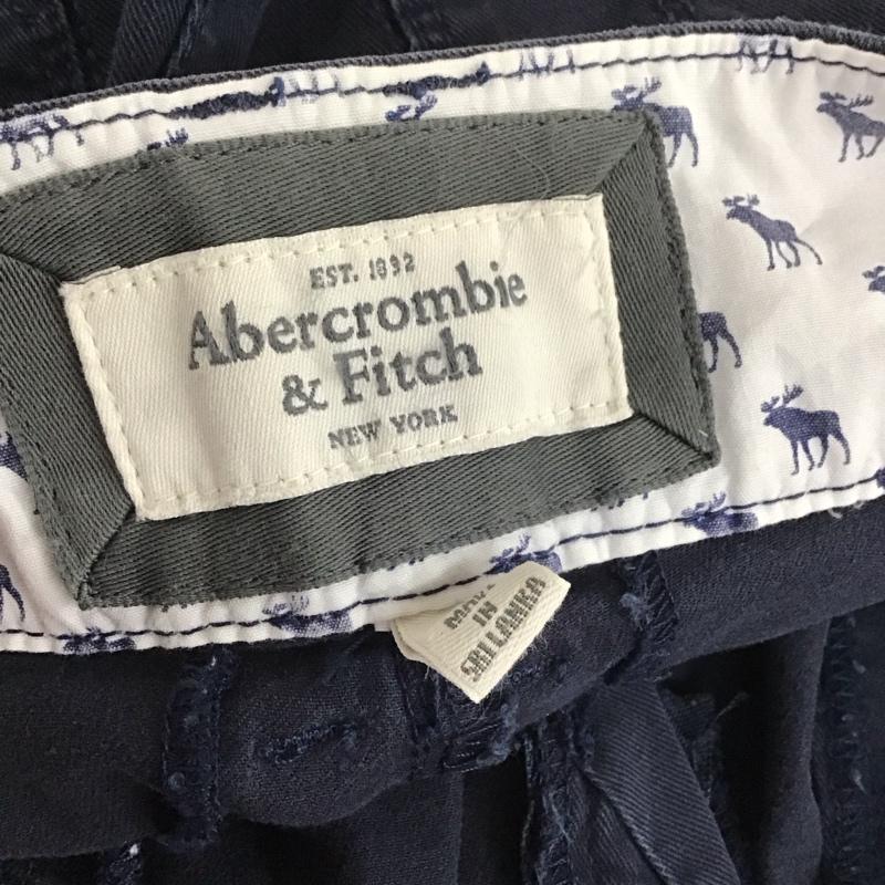アバクロンビーアンドフィッチ ABERCROMBIE&FITCH パンツ チノパン ストレッチ 4 ワンポイント 紺 / ネイビー /  レディース USED 古着 中古 10112952