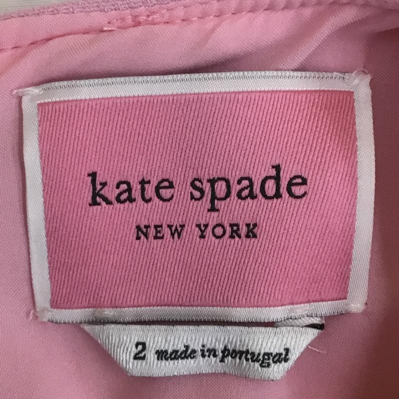 ケイトスペード Kate Spade ワンピース ひざ丈スカート 2 無地 桃 / ピンク /  レディース USED 古着 中古 10110720