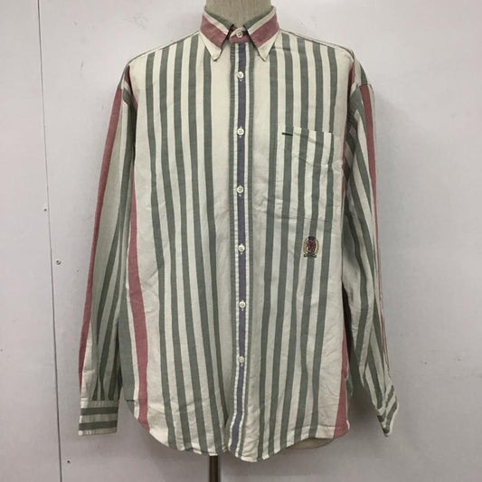トミーヒルフィガー TOMMY HILFIGER シャツ、ブラウス 長袖 長袖シャツ ストライプシャツ カラーシャツ ボタンダウンシャツ M ストライプ マルチカラー / マルチカラー /  メンズ USED 古着 中古 10127729
