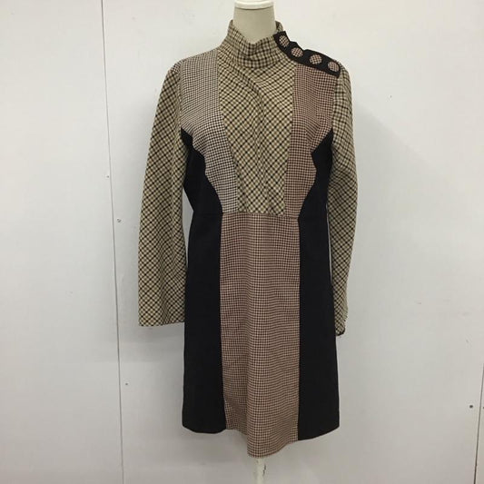 ザラウーマン ZARA WOMAN ワンピース ロングスカート 長袖ワンピース ノーカラーワンピース フレアロングワンピース M チェック マルチカラー / マルチカラー /  レディース USED 古着 中古 10111162
