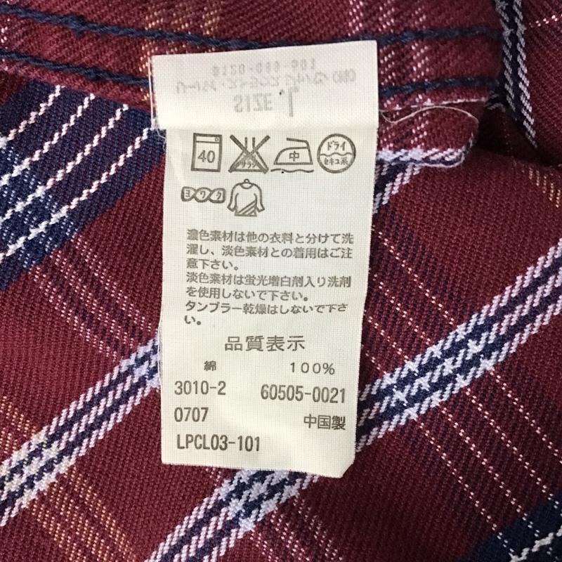 リーバイスレッドタブ Levi s RED TAB シャツ、ブラウス 長袖 ウエスタンシャツ L チェック えんじ / ワインレッド /  メンズ USED 古着 中古 10123296