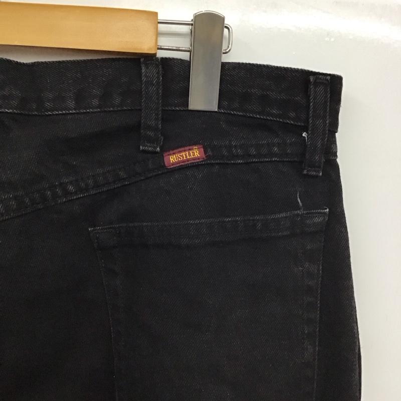 古着 USED パンツ デニム、ジーンズ デニムパンツ ワイドパンツ カジュアルパンツ 38インチ 無地 黒 / ブラック /  メンズ USED 古着 中古 10150076
