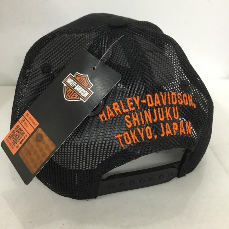 ハーレーダビッドソン Harley-Davidson 帽子 キャップ BR-C50290105 SHINJUKU メッシュキャップ ロゴ、文字 黒 / ブラック /  メンズ USED 古着 中古 10137889