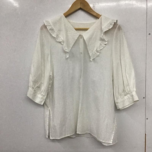 ローリーズファーム LOWRYS FARM シャツ、ブラウス 七分袖 FREE 無地 白 / ホワイト /  レディース USED 古着 中古 10137218