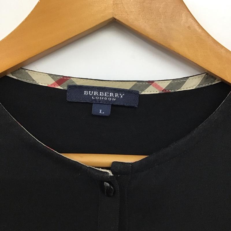 バーバリー BURBERRY カーディガン 長袖 L 無地 黒 / ブラック /  レディース USED 古着 中古 10150839