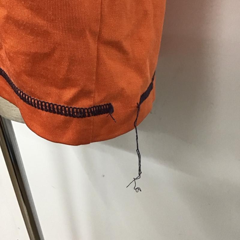 トミーヒルフィガー TOMMY HILFIGER Tシャツ 半袖 Vネック L ロゴ、文字 橙 / オレンジ /  メンズ USED 古着 中古 10108187