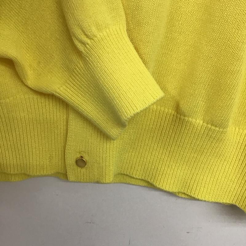 ロペピクニック ROPE  PICNIC カーディガン 長袖 40 無地 黄 / イエロー /  レディース USED 古着 中古 10140020