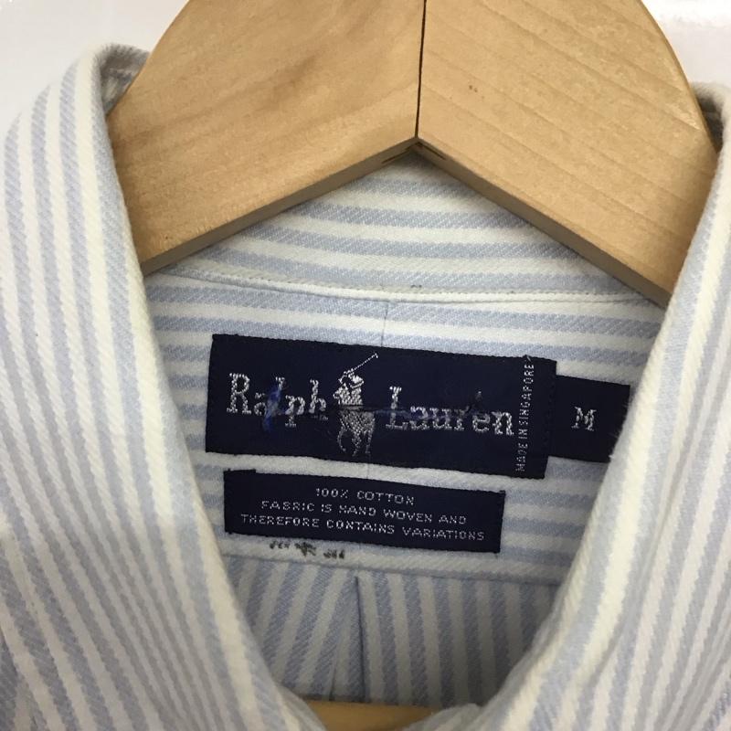ラルフローレン RALPHLAUREN シャツ、ブラウス 長袖 長袖シャツ ストライプシャツ カラーシャツ M ストライプ 白 / ホワイト / X 水色 / ライトブルー /  メンズ USED 古着 中古 10129479