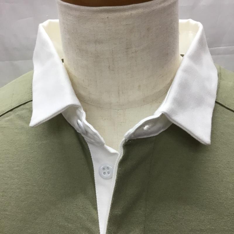 ニューバランス New Balance ポロシャツ 長袖 mt33545 ロングスリーブポロシャツ カラーカットソー 長袖ポロシャツ XL ロゴ、文字 カーキ / カーキ /  メンズ USED 古着 中古 10111922