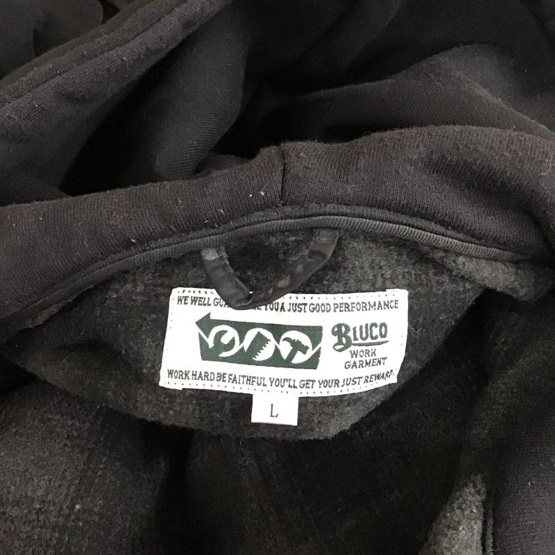 ブルコ BLUCO ジャケット、上着 ジャケット、ブレザー フード付き ワークシャツ 刺繍 L チェック 黒 / ブラック / X 灰 / グレー /  メンズ USED 古着 中古 10115072