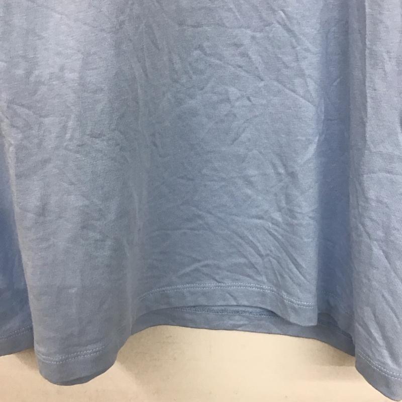 アディダス adidas Tシャツ 半袖 半袖カットソー プリントTシャツ クルーネックカットソー ロゴ、文字 水色 / ライトブルー /  メンズ USED 古着 中古 10133708