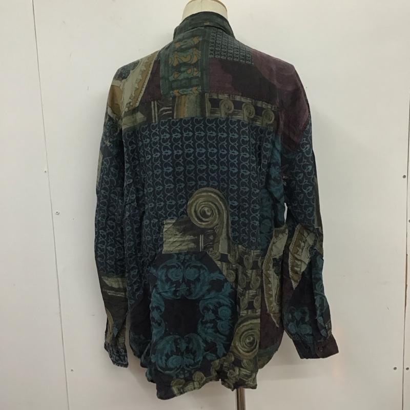 古着 USED シャツ、ブラウス 長袖 STRUCTURE シルク L 総柄 マルチカラー / マルチカラー /  メンズ USED 古着 中古 10107656