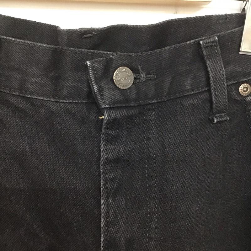 ラングラー Wrangler パンツ デニム、ジーンズ デニムパンツ ワイドパンツ カジュアルパンツ 38インチ 無地 黒 / ブラック /  メンズ USED 古着 中古 10140111