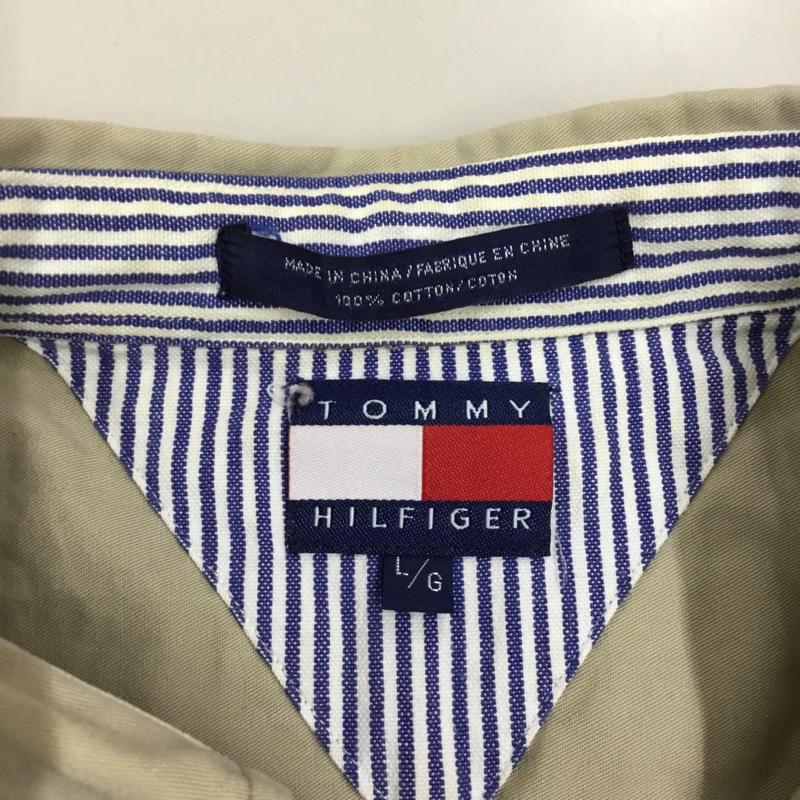トミーヒルフィガー TOMMY HILFIGER シャツ、ブラウス 長袖 長袖シャツ カラーシャツ ポケットシャツ 長袖カットソー L ロゴ、文字 ベージュ / ベージュ /  メンズ USED 古着 中古 10115765