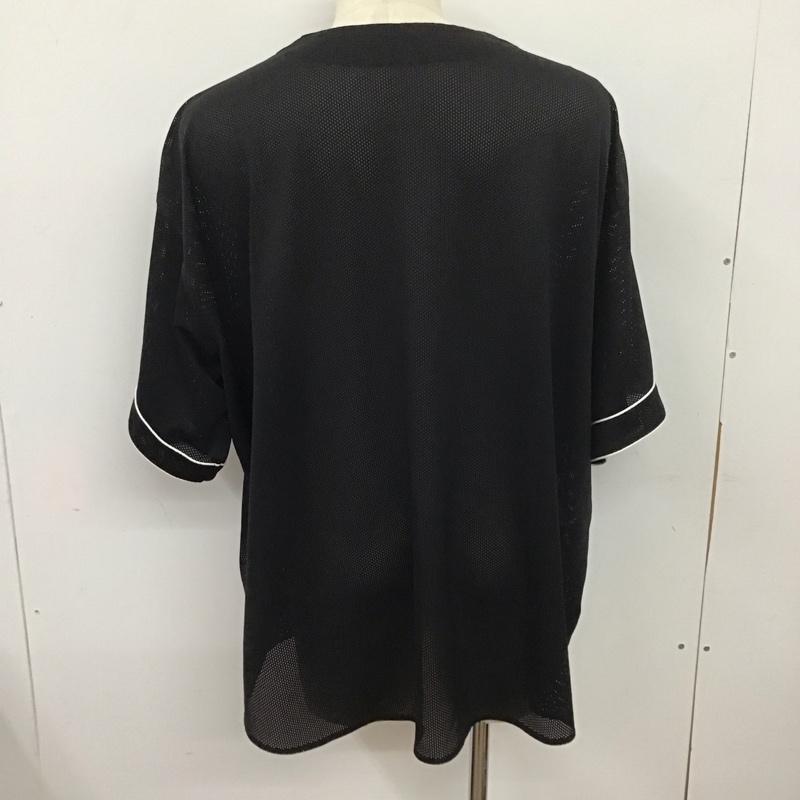 シーフロアコントロール S.F.C シャツ、ブラウス 半袖 半袖シャツ ノーカラーシャツ 前ボタン 無地 黒 / ブラック /  メンズ USED 古着 中古 10126977