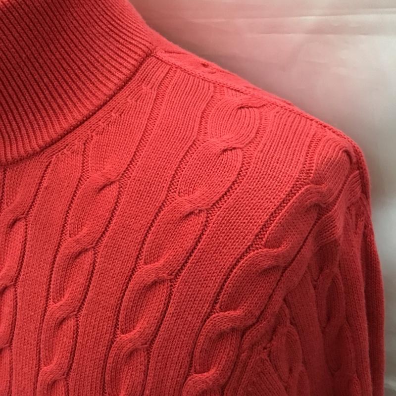 ブルックスブラザーズ BROOKS BROTHERS ニット、セーター 長袖 長袖ニットカットソー ニット セーター スタンドカラーネックニット M  赤 / レッド /  メンズ USED 古着 中古 10113341