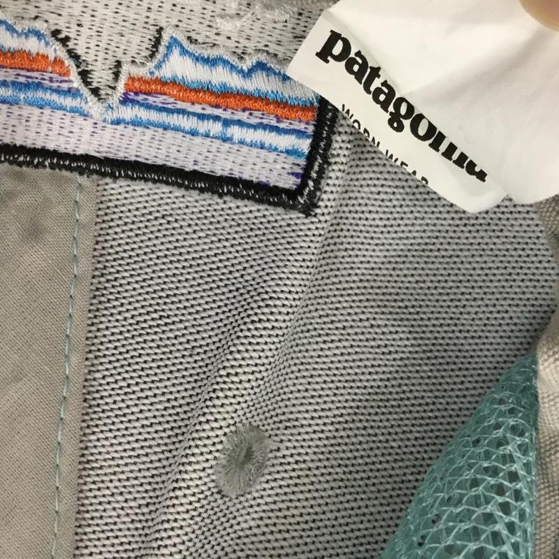 パタゴニア patagonia 帽子 キャップ メッシュキャップ ロゴ、文字 灰 / グレー / X 水色 / ライトブルー /  メンズ USED 古着 中古 10137891