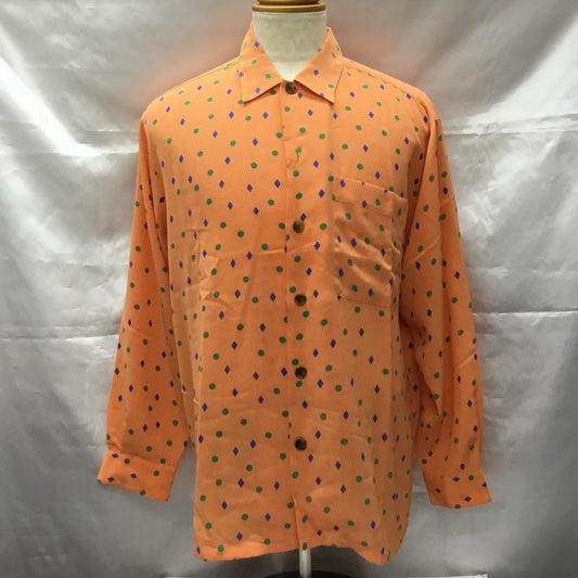 サンタフェ SANTAFE シャツ、ブラウス 長袖 3 総柄 橙 / オレンジ /  メンズ USED 古着 中古 10106306