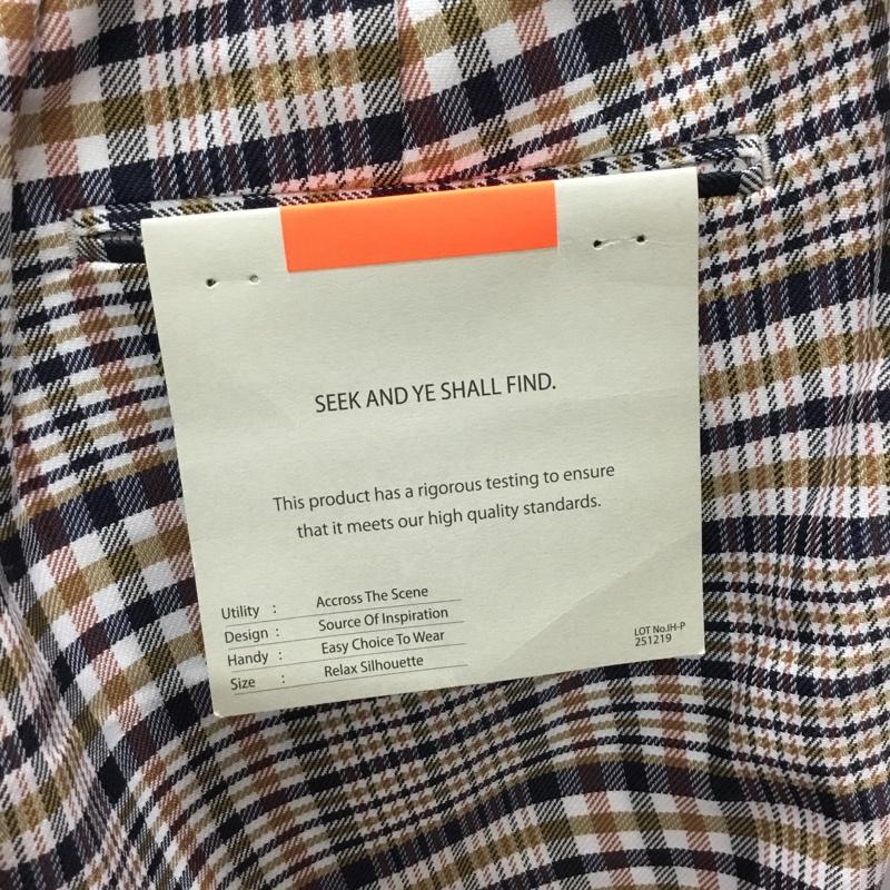 インヘリット INHERIT パンツ スラックス スラックスパンツ ワイドパンツ カジュアルパンツ チェックパンツ L チェック マルチカラー / マルチカラー /  メンズ USED 古着 中古 10115206