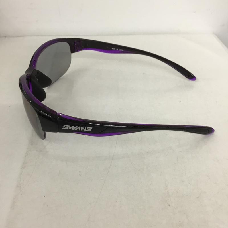 スワンズ Swans めがね・サングラス サングラス LN-0053 LUNA 偏光レンズモデル スポーツサングラス 箱有 ロゴ、文字 黒 / ブラック / X 紫 / パープル /  メンズ USED 古着 中古 10141095