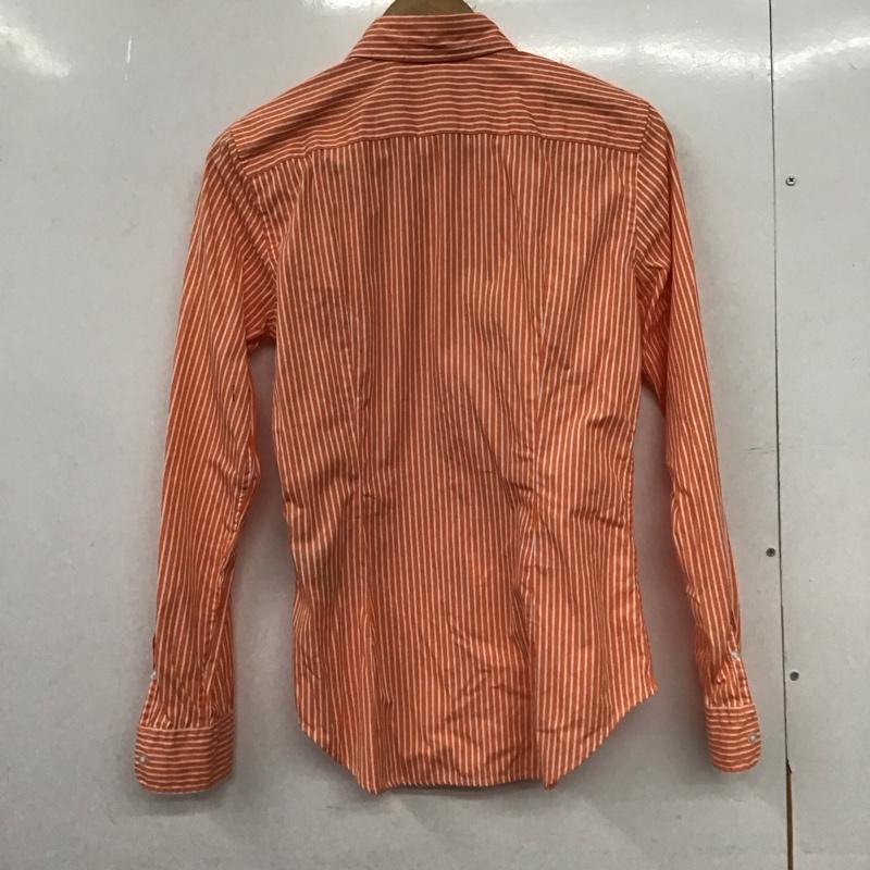 ラルフローレンスポーツ RALPHLAURENSPORT シャツ、ブラウス 長袖 8 ストライプ 白 / ホワイト / X 橙 / オレンジ /  レディース USED 古着 中古 10150833