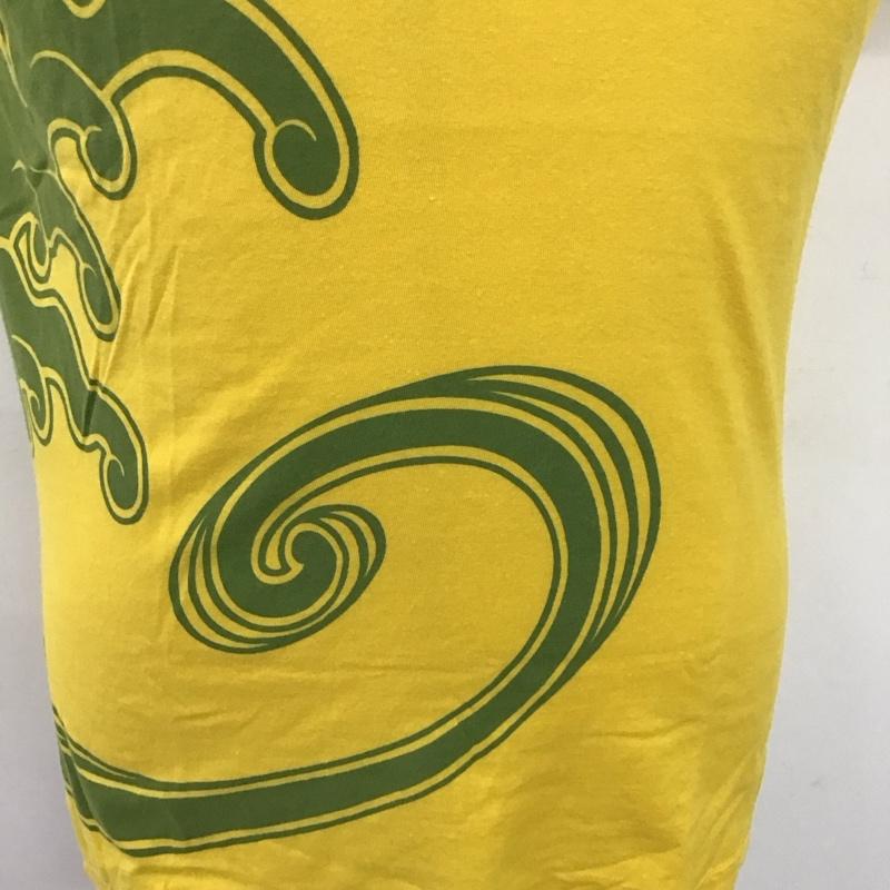 アルマーニジーンズ ARMANI JEANS Tシャツ 半袖 半袖カットソー プリントTシャツ クルーネックカットソー M プリント 黄 / イエロー /  メンズ USED 古着 中古 10113742