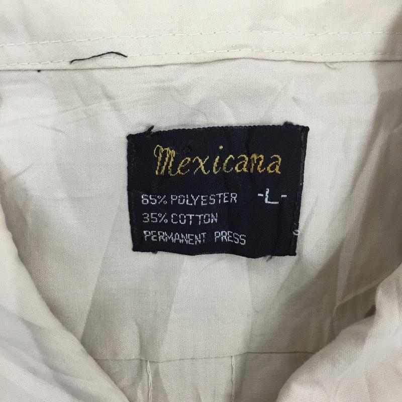 古着 USED シャツ、ブラウス 半袖 L 無地 ベージュ / ベージュ /  メンズ USED 古着 中古 10106296