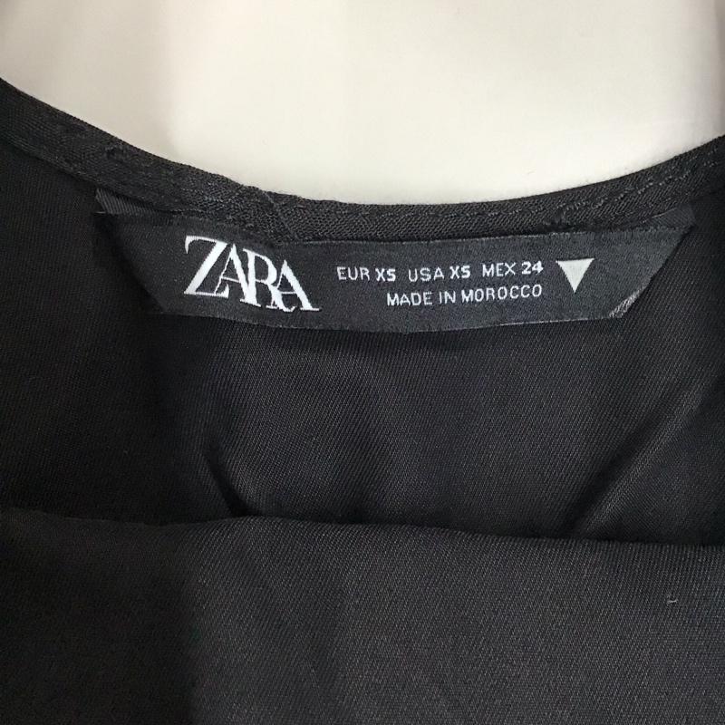 ザラ ZARA ワンピース ミニスカート ノースリーブワンピース ミニスカートワンピース タイトワンピース XS 無地 黒 / ブラック /  レディース USED 古着 中古 10117986
