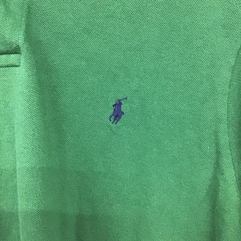 ポロラルフローレン POLO RALPH LAUREN ポロシャツ 半袖 半袖ポロシャツ 半袖カットソー カラーシャツ M ロゴ、文字 緑 / グリーン /  メンズ USED 古着 中古 10129272