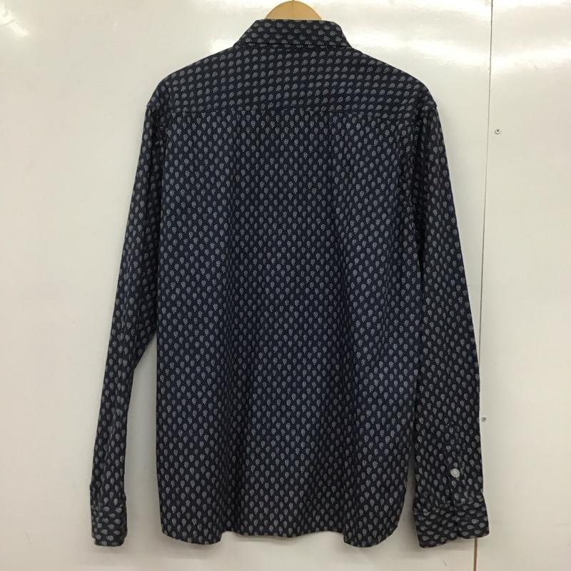 ファクト fuct シャツ、ブラウス 長袖 長袖シャツ 総柄シャツ カラーシャツ XL プリント 紺 / ネイビー /  メンズ USED 古着 中古 10145266