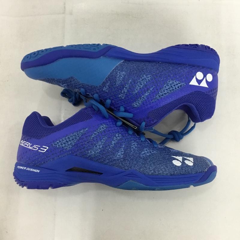 ヨネックス YONEX スニーカー スニーカー SHBA3M パワークッション エアラス3メン バドミントンシューズ 24.5cm 箱有 24.5cm ロゴ、文字 青 / ブルー /  レディース USED 古着 中古 10147952