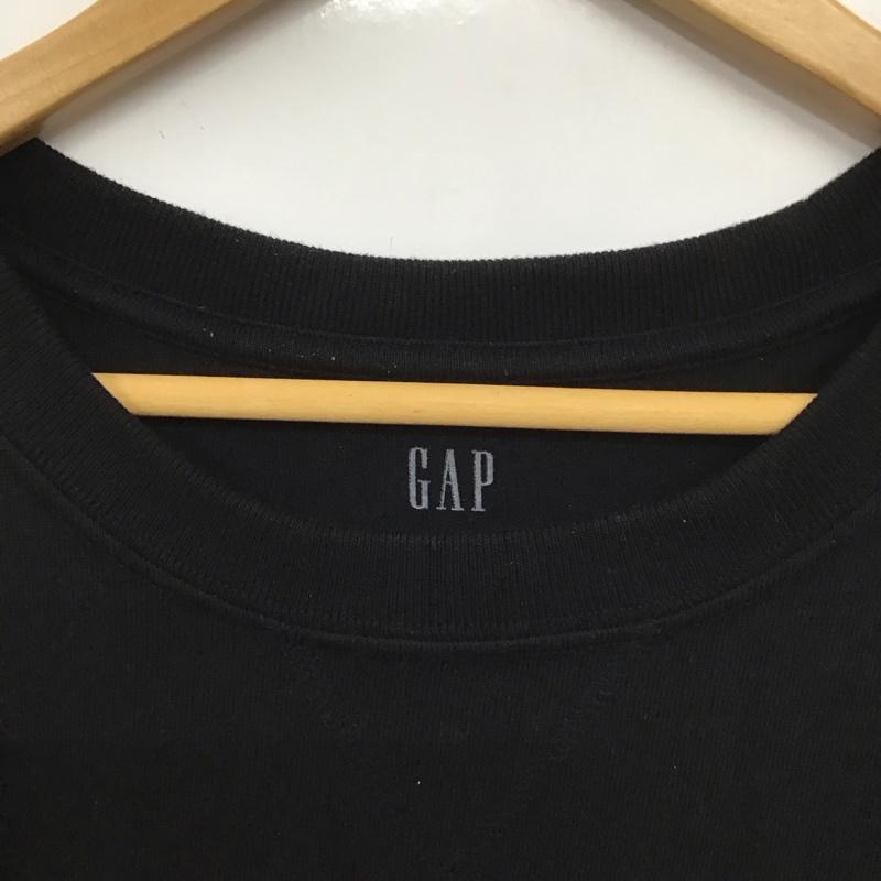 ギャップ GAP トレーナー 半袖 半袖スウェットカットソー クルーネックカットソー プリントカットソー XL ロゴ、文字 黒 / ブラック /  メンズ USED 古着 中古 10149114