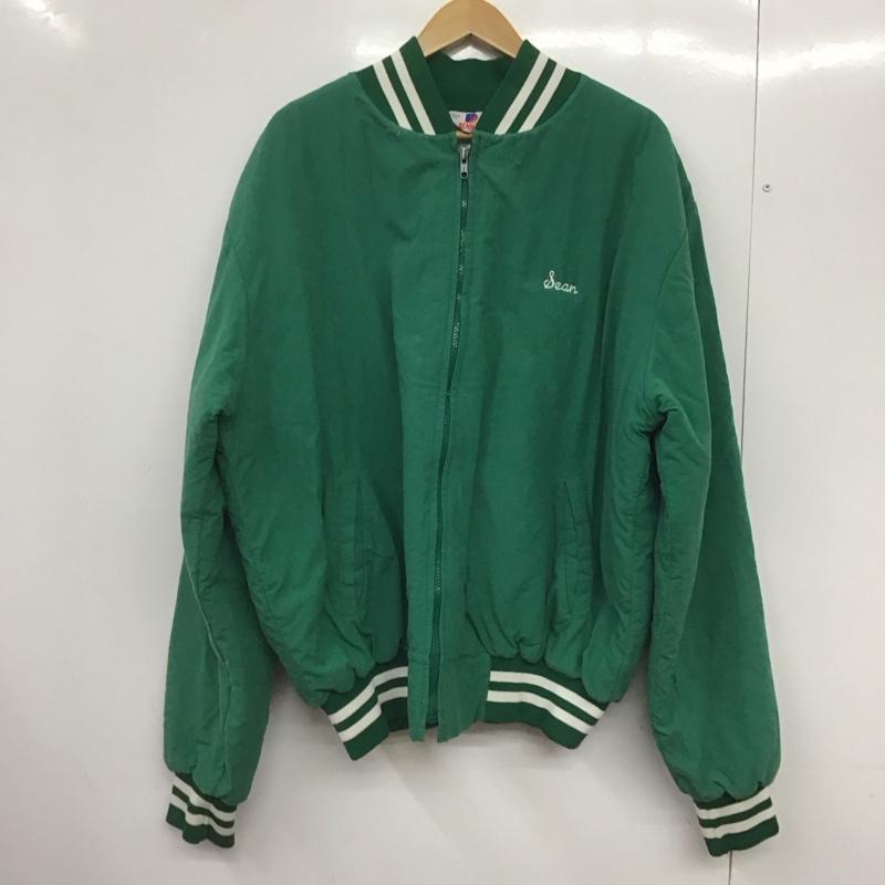 古着 USED ジャケット、上着 ジャンパー、ブルゾン 裏キルティング バスケットボール XL ロゴ、文字 緑 / グリーン /  メンズ USED 古着 中古 10145208