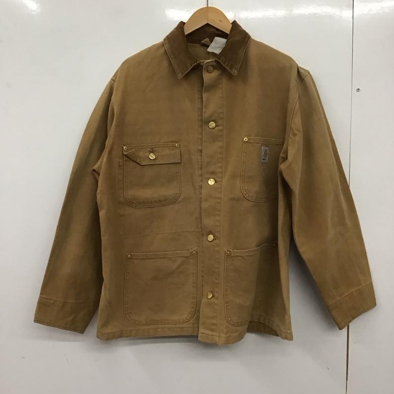 カーハート Carhartt ジャケット、上着 ジャケット、ブレザー デニムジャケット Gジャン アウター カジュアルジャケット ロゴ、文字 ベージュ / ベージュ /  メンズ USED 古着 中古 10137095