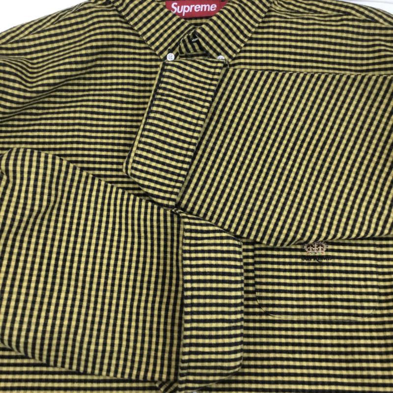 シュプリーム Supreme シャツ、ブラウス 長袖 24AW loose fit flannel oxford shirt M チェック 黒 / ブラック / X 黄 / イエロー /  メンズ USED 古着 中古 10123110