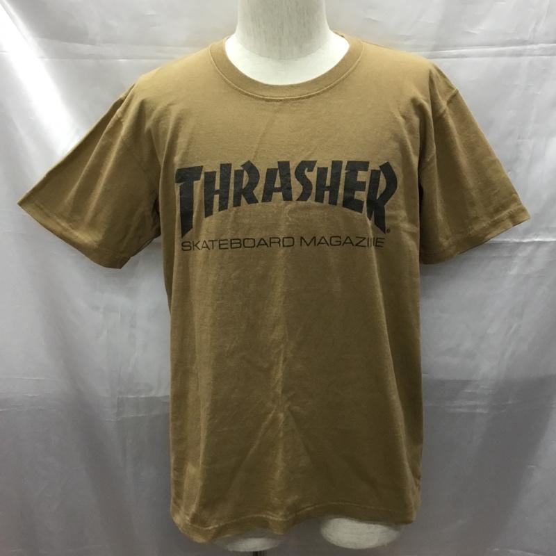 スラッシャー THRASHER Tシャツ 半袖 クルーネック L ロゴ、文字 茶 / ブラウン /  メンズ USED 古着 中古 10109622