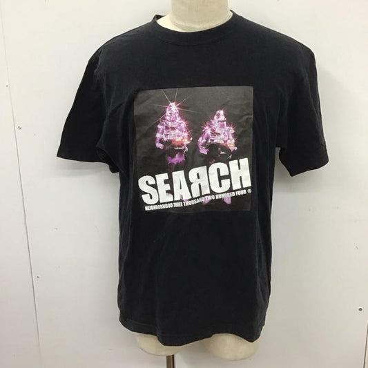ネイバーフッド NEIGHBORHOOD Tシャツ 半袖 クルーネック プリント 2 ロゴ、文字 黒 / ブラック /  メンズ USED 古着 中古 10123010