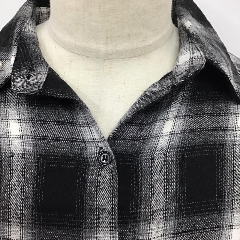 バックサイドオブトーキョー backside of tokyo シャツ、ブラウス 長袖 長袖シャツ カラーシャツ 長袖カットソー チェックシャツ M チェック 白 / ホワイト / X 黒 / ブラック /  メンズ USED 古着 中古 10124462