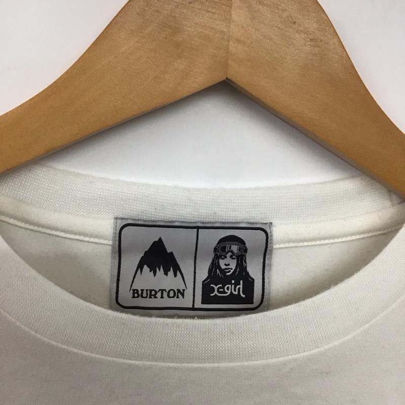 エックスガール X-girl×BURTON Tシャツ 長袖 1 ロゴ、文字 X プリント 白 / ホワイト /  レディース USED 古着 中古 10144049