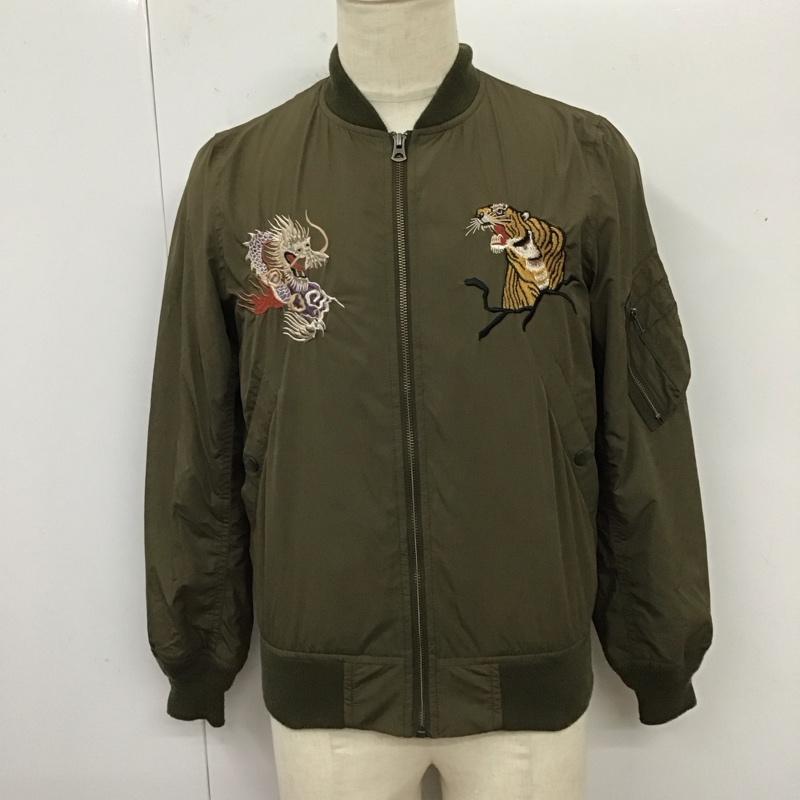 アルファインダストリー Alpha Industries ジャケット、上着 ジャンパー、ブルゾン ジップアップジャケット ジャンパー ジャケット ベドジャン アウター M 刺繍 カーキ / カーキ /  メンズ USED 古着 中古 10119509