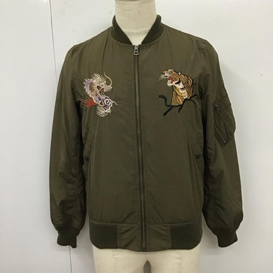 アルファインダストリー Alpha Industries ジャケット、上着 ジャンパー、ブルゾン ジップアップジャケット ジャンパー ジャケット ベドジャン アウター M 刺繍 カーキ / カーキ /  メンズ USED 古着 中古 10119509