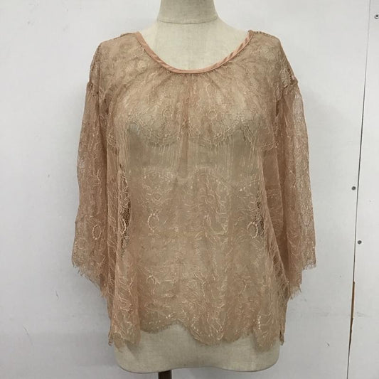 ニコアンド niko and... シャツ、ブラウス 半袖 ST73CB04KO 2WAY 前後着 L レース柄 桃 / ピンク /  レディース USED 古着 中古 10109035