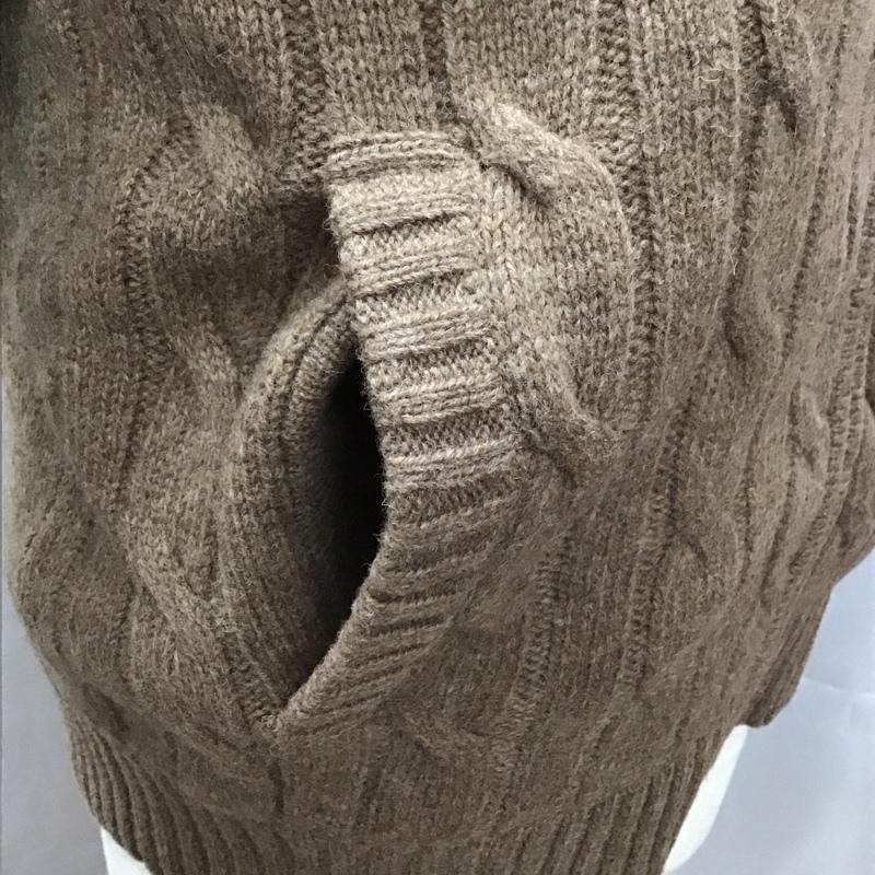 エルエルビーン L.L.Bean パーカー 長袖 273636 ニット フルジップ 裏フリース ジャパンフィット タグ付き M  茶 / ブラウン /  メンズ USED 古着 中古 10112402
