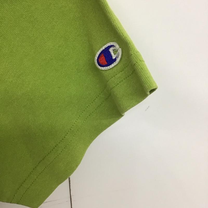 チャンピオン Champion Tシャツ 半袖 半袖カットソー プリントTシャツ クルーネックカットソー L ロゴ、文字 緑 / グリーン /  メンズ USED 古着 中古 10133497
