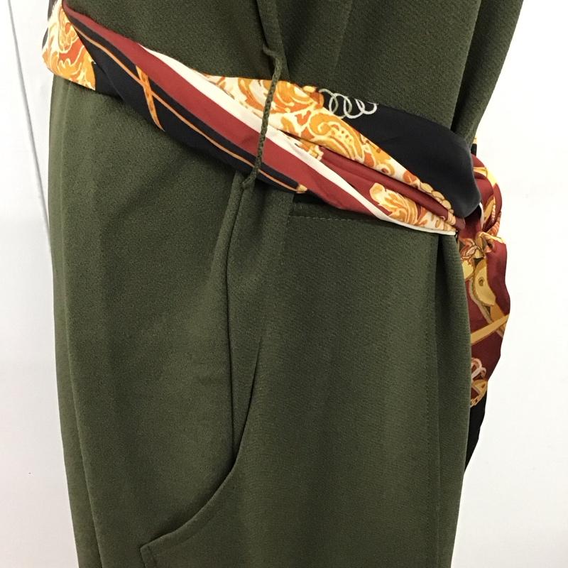 ザラ ZARA ワンピース ロングスカート M 無地 カーキ / カーキ /  レディース USED 古着 中古 10121150
