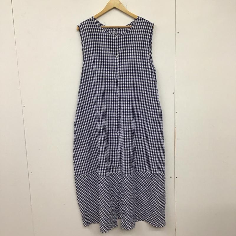 サマンサモスモス Samansa Mos2 ワンピース ロングスカート FREE チェック 白 / ホワイト / X 青 / ブルー /  レディース USED 古着 中古 10133994