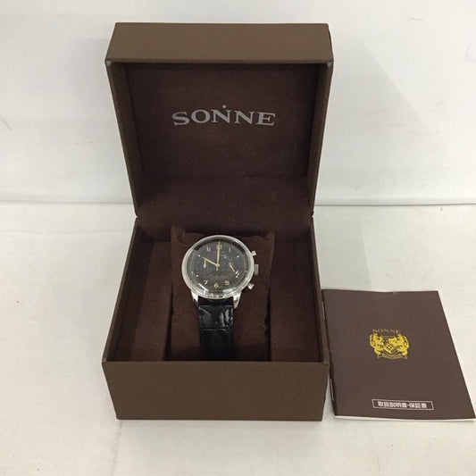 ゾンネ SONNE 腕時計 アナログ（クォーツ式） HI001 箱有 ロゴ、文字 黒 / ブラック /  メンズ USED 古着 中古 10134097
