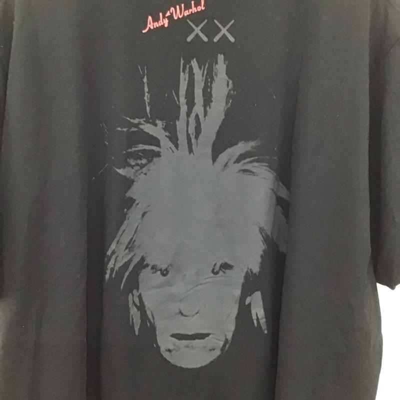 ユニクロ UNIQLO Tシャツ 半袖 341-476352 KAWS Warhol 半袖カットソー プリントTシャツ プリント 黒 / ブラック /  メンズ USED 古着 中古 10132337