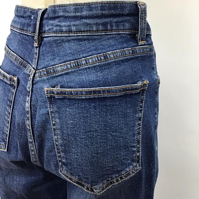 ザラ ZARA パンツ デニム、ジーンズ ストレッチ ジーパン カットオフ 無地 青 / ブルー /  レディース USED 古着 中古 10114590