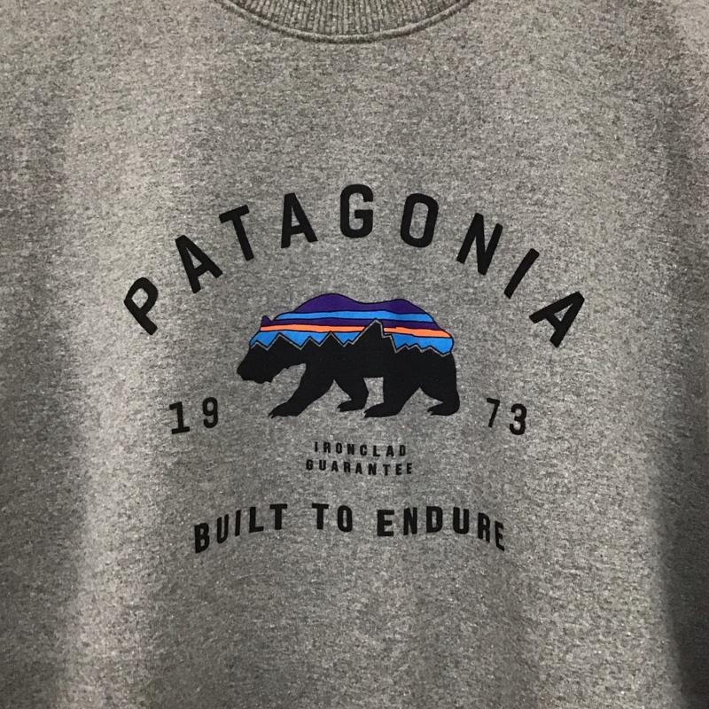 パタゴニア patagonia トレーナー 長袖 長袖トレーナー スウェット クルーネック プルオーバー S プリント 灰 / グレー /  メンズ USED 古着 中古 10145025